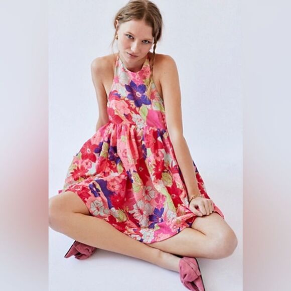 Free People Passion Flower Mini Dress/ size S - Picture 5 of 11